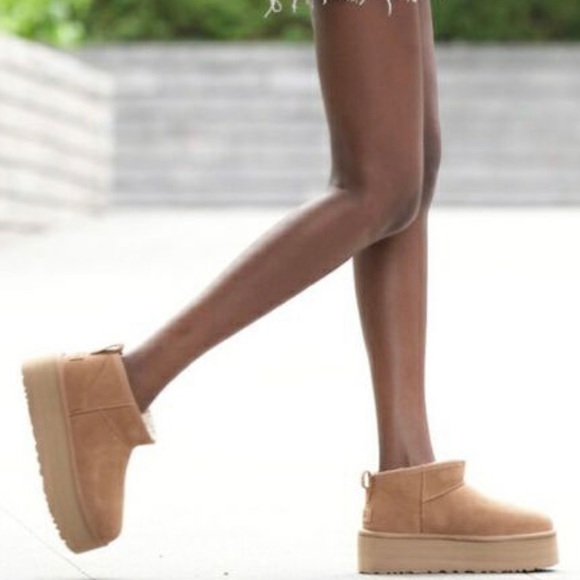 🤎BNIB CLASSIC ULTRA MINI PLATFORM BOOT CHESTNUT-WMS 7 🤎 - Picture 10 of 10